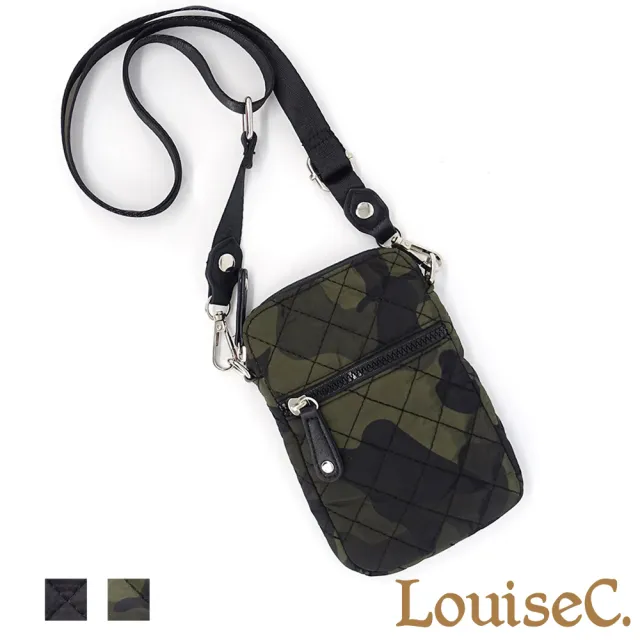 【LouiseC.】雙11 Tree House 尼龍菱格紋隨身手機斜背小防水包-2色(YS2195-05)
