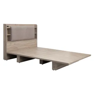 【IDEA】暖色木作雙人5尺床架組/床頭