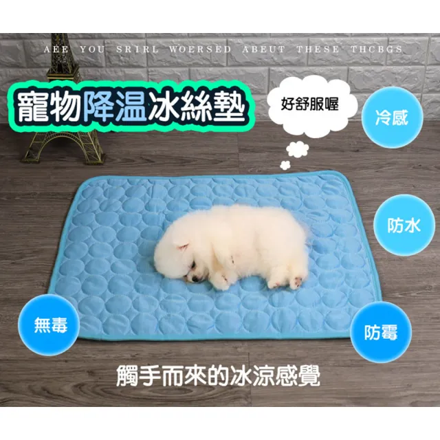 【QIDINA】寵物薄款冰絲涼感墊寵物睡墊 M號(寵物睡墊 寵物窩 寵物涼感墊 寵物睡窩)