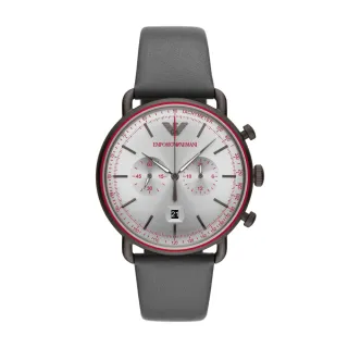 【EMPORIO ARMANI】經典設計灰色腕錶43mm(AR11384)