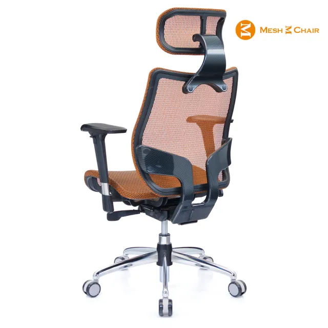 【Mesh 3 Chair】恰恰人體工學網椅-旗艦版-亮橘(人體工學椅、網椅、電腦椅、主管椅)