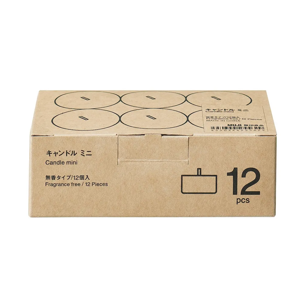 【MUJI 無印良品】蠟燭.迷你/無香/12入