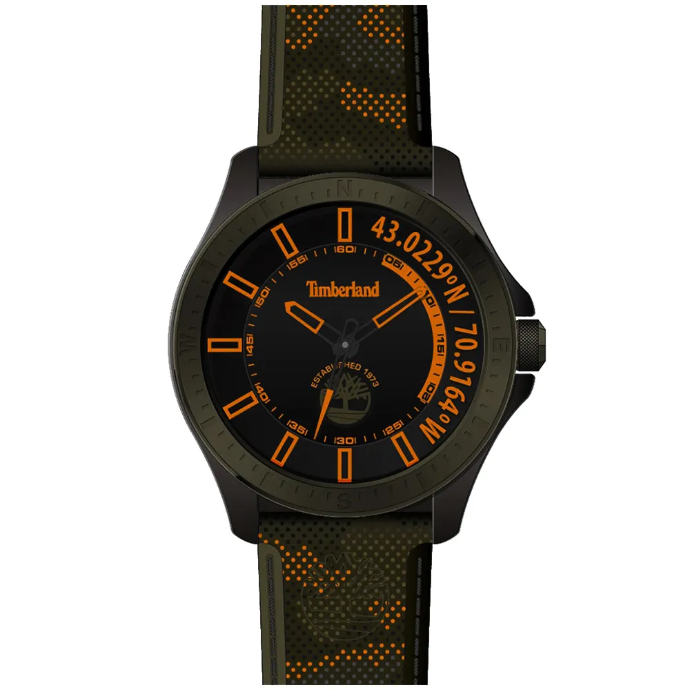 【Timberland】軍事風迷彩大三針手錶-43.5mm 畢業禮物(TDWGM2101401)