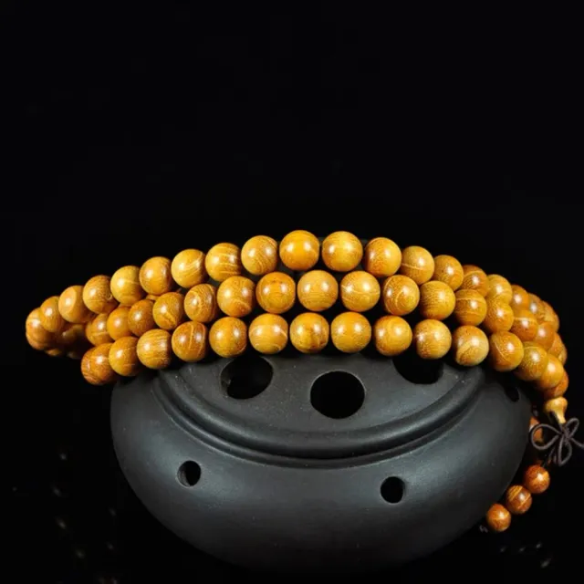 【八方開運】天然黃金檀108顆*8mm(黃金檀木108顆)