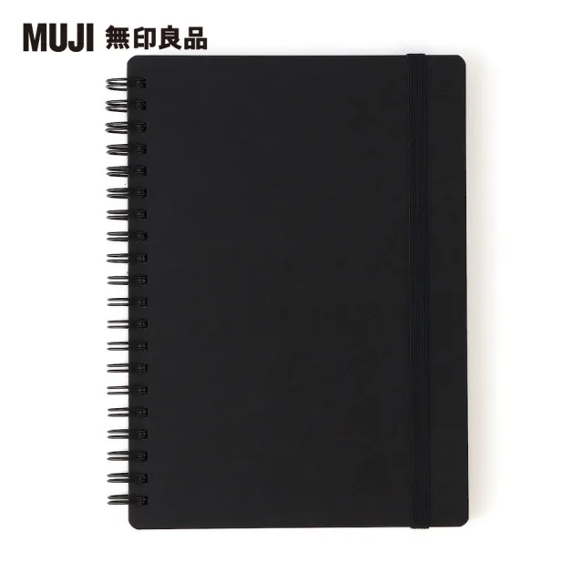 【MUJI 無印良品】上質紙雙環筆記本/6mm橫線/附帶/80張.B6