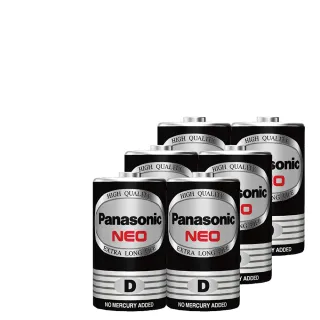 【Panasonic 國際牌】NEO 黑色錳乾電池 碳鋅電池1號-6入