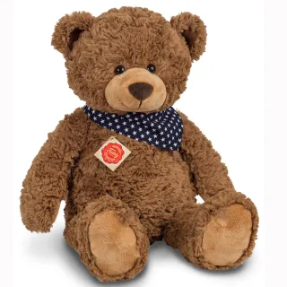【HERMANN TEDDY】德國赫爾曼泰迪熊圍巾深棕軟毛泰迪熊特大