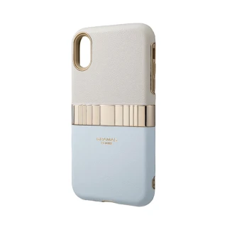 【Gramas】iPhone XR 6.1吋 Rel 仕女時尚背蓋手機殼(藍)