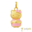 【Just Gold 鎮金店】櫻花舞姬 Kitty 純金吊墜