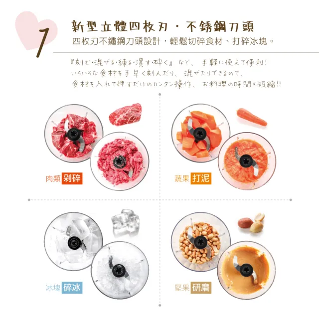 【KINYO】多功能食物調理機(可打冰沙、果汁、寶寶副食品、各式食物NJC-276)