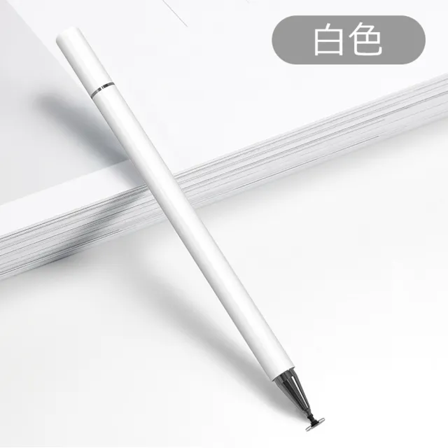 【DW 達微科技】時尚白 觸控書寫兩用雙頭通用款電容式細字觸控筆(DP32 一組4入)