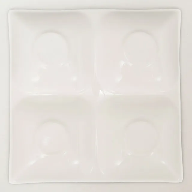 【NITORI 宜得利家居】四格盤 JXD126-01 白色系餐具(四格盤)
