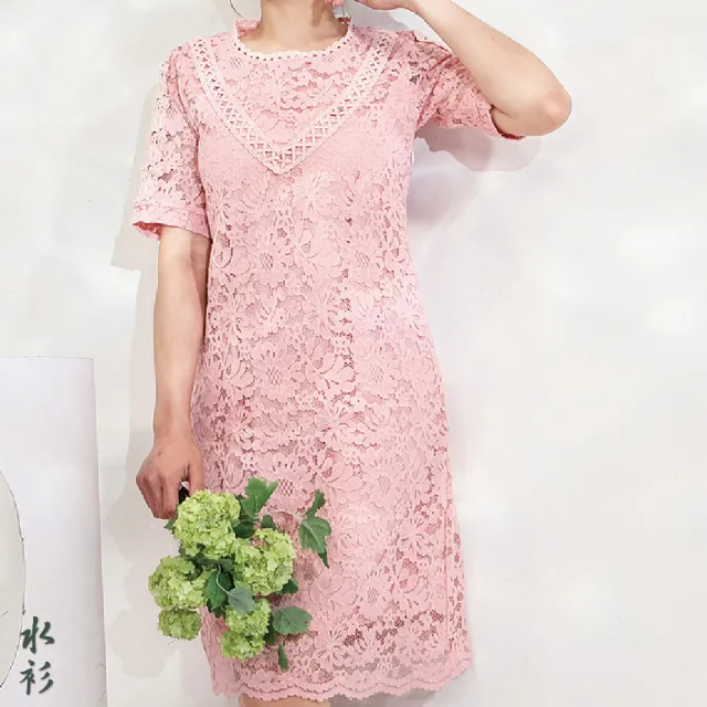 【水衫】法式優雅蕾絲洋裝二件組(I03-17)
