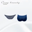 【Swear 思薇爾】Cozy beauty系列M-XL蕾絲低腰三角女內褲(沉靜藍)