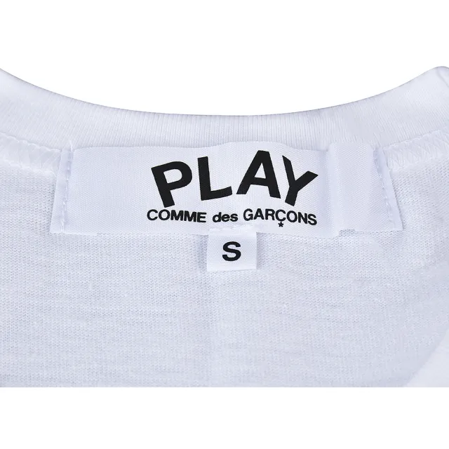 【川久保玲】COMME DES GARCONS PLAY川久保玲 刺繡LOGO小愛心設計短袖T恤(女款/白)