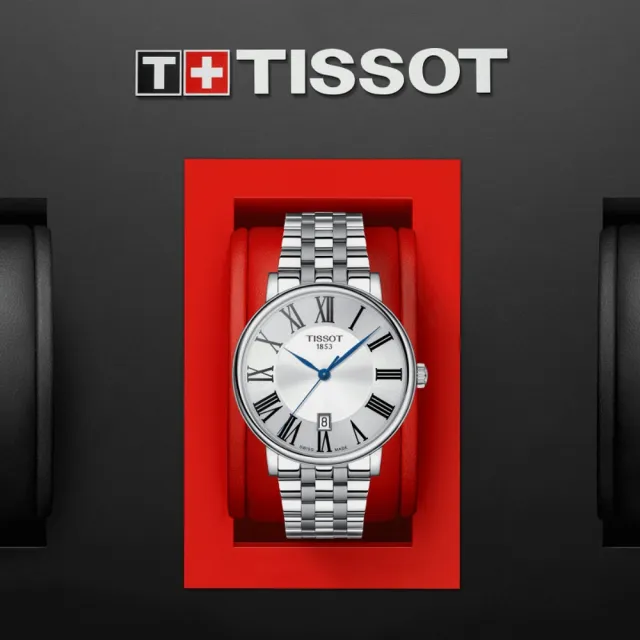 【TISSOT 天梭 官方授權】CARSON系列 簡約時尚腕錶 / 40mm 禮物推薦 畢業禮物(T1224101103300)