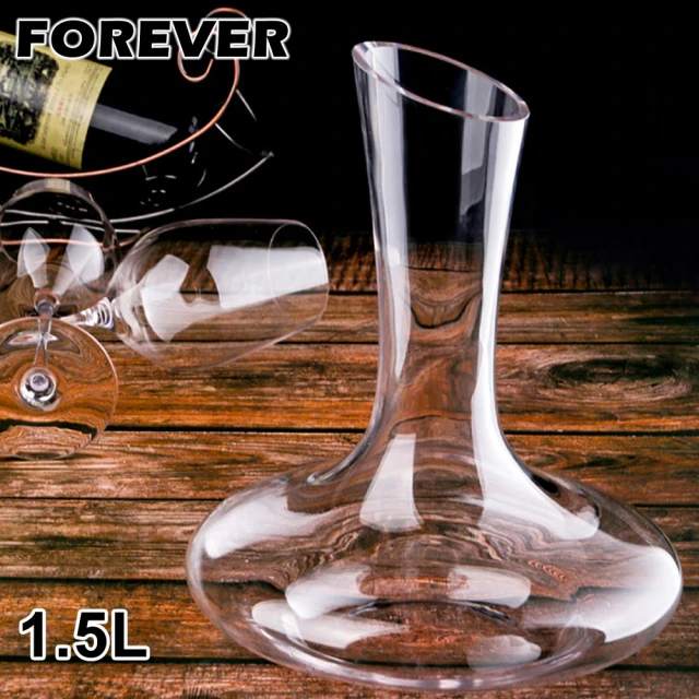 【日本FOREVER】玻璃無柄斜口醒酒壺/分酒器(1500ML)