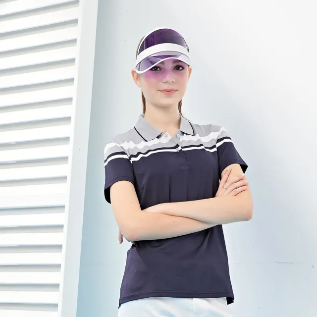 【PAUL SAILING】優質嚴選拚色吸濕排汗彈性POLO衫-女