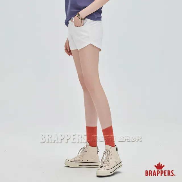 【BRAPPERS】女款 Boy friend系列-中腰彈性短褲(白)