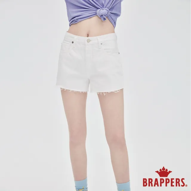 【BRAPPERS】女款 Boy friend系列-高腰全棉短褲(白)