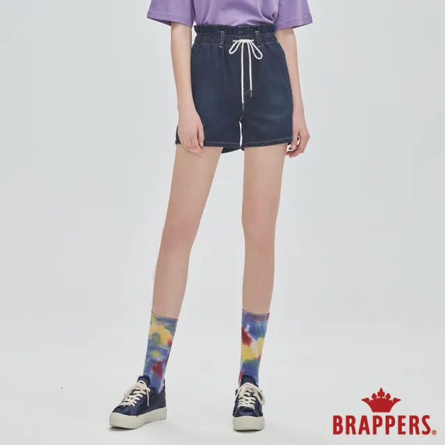 【BRAPPERS】女款 Boy friend系列-高腰全棉短褲(深藍)