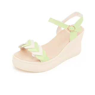 【BalletAngel】涼鞋 怦然心動楔型涼鞋(綠)