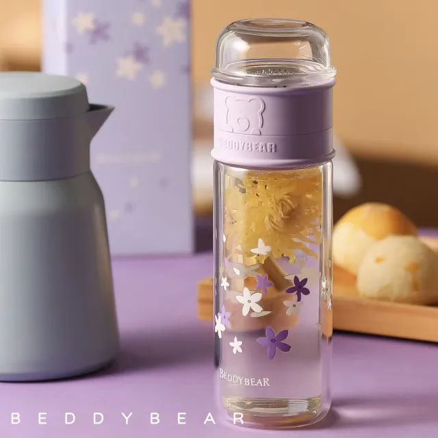 【BEDDYBEAR 杯具熊】茶水分離雙層玻璃杯 泡茶杯 320ml