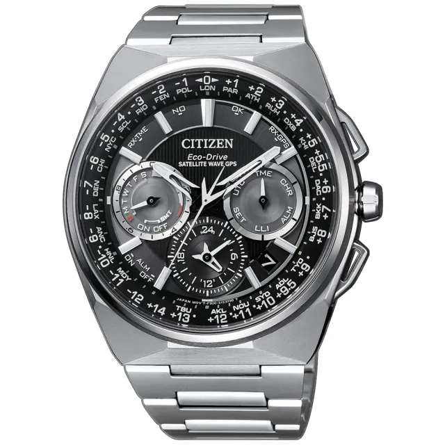 【CITIZEN 星辰】GPS衛星對時光動能鋼帶腕錶45.4mm(CC9009-81E)