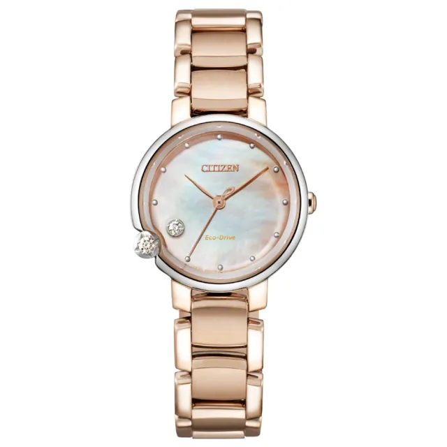 【CITIZEN 星辰】L系列夕陽下的海灘光動能漸層白蝶通路限定鋼帶錶27mm原廠公司貨(EW5586-86Y/EW5588-81Y)