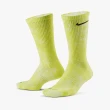 【NIKE 耐吉】襪子 中筒襪 Nike Everyday Plus 紮染 渲染 緩震 運動襪 長襪 兩雙一組 黃橘(DM3407-904)