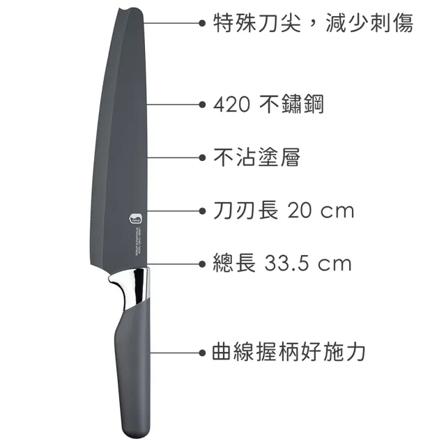 【TaylorsEye】Shield主廚刀 灰20cm(萬用廚刀)