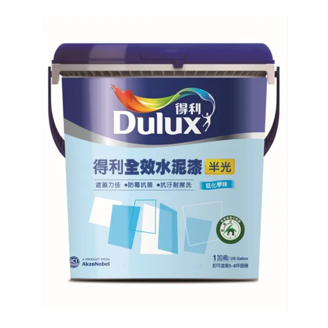 【得利】全效水泥漆半光 玫瑰白 1G