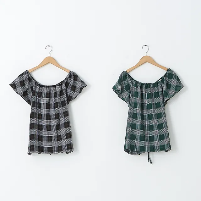 【CUMAR】荷葉裝飾綁帶-女短袖襯衫(二色/版型適中)