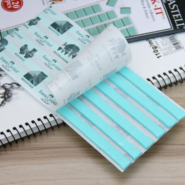 【Faber-Castell】德國輝柏 原廠公司貨 無痕藍丁膠/萬用環保黏土/隨意貼 3入(鐵皮畫專用75g)