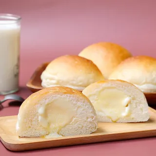 【鮮食家】美食村FC初鹿鮮奶-雙餡爆漿餐包(500g±5%/盒)
