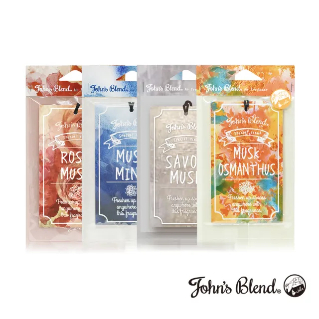 【日本John’s Blend】香氛掛片 任選12入(公司貨/3片組x4組)