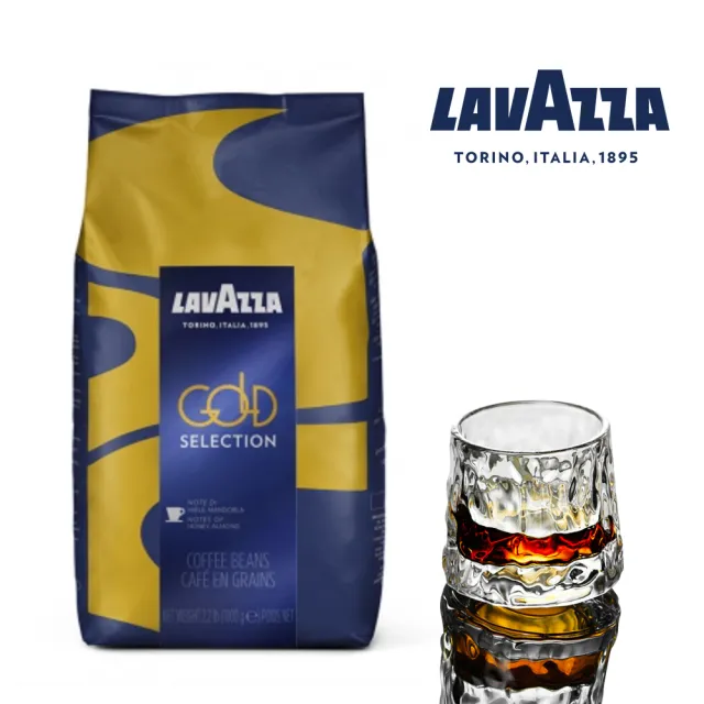 【LAVAZZA】GOLD SELECTION 咖啡豆(1000g 限量送皇雀九度角玻璃杯)