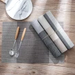 【LuvHome】簡約條紋編織感餐桌隔熱墊4入(大地色 耐久 防滑)
