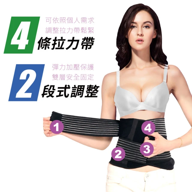 【JS 嚴選】台灣製竹炭高機能健康腰帶(9吋加碼送竹膝竹腕)