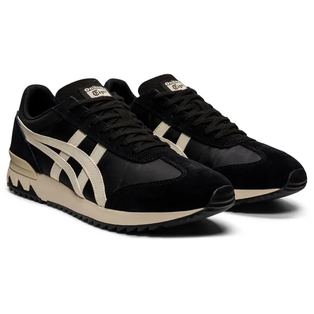 【Onitsuka Tiger】官方旗艦店 Onitsuka Tiger鬼塚虎CALIFORNIA 78 EX 休閒鞋 黑底米邊(1183A355-002)