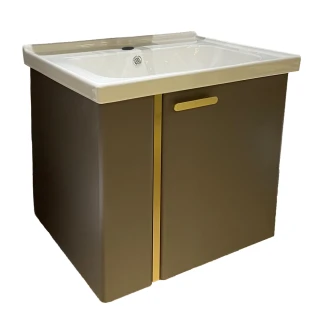 【洗樂適衛浴CERAX】60CM方型瓷盆+不鏽鋼浴櫃+不鏽鋼龍頭(不鏽鋼浴櫃、不鏽鋼龍頭)