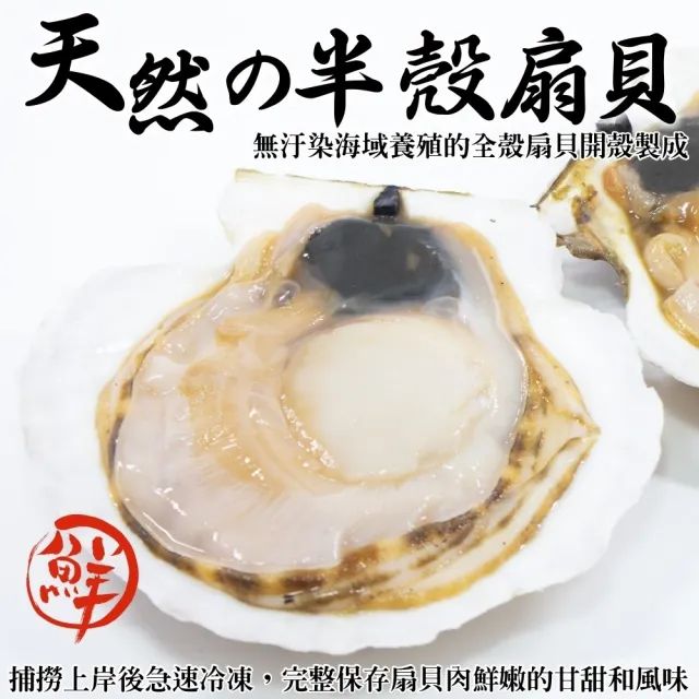 【三頓飯】生鮮半殼扇貝(6包_5-9入/500g/包)