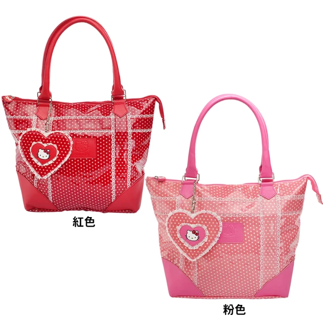 TDL HELLO KITTY凱蒂貓大容量側肩背包手提包包 900853/900791(平輸品)