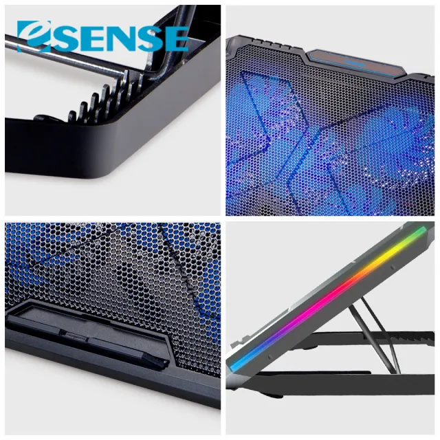 【ESENSE 逸盛】Esense G10 RGB 電競筆電散熱墊(22-WRG010BK)