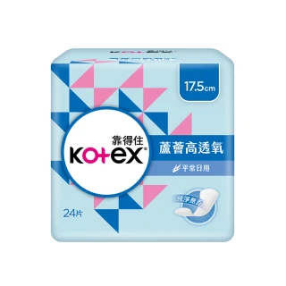 【Kotex 靠得住】蘆薈高透氧護墊加長無香17.5cm 24片x24包/箱