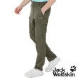 【Jack wolfskin 飛狼】男 彈性快乾休閒兩節長褲 可拆褲管變短褲(橄綠)