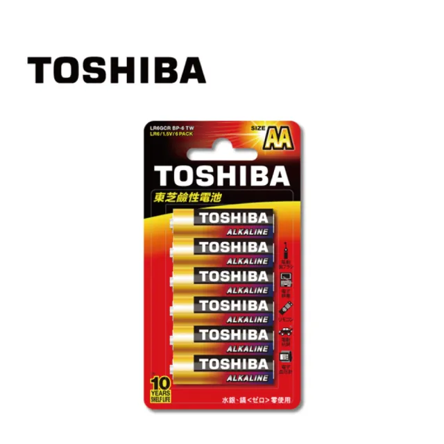 【TOSHIBA 東芝】東芝鹼性3號電池 6入
