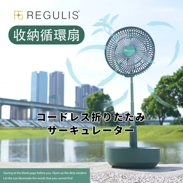 REGULIS 日本空氣加濕循環扇_GN-P30綠大全配-含加濕器(◆10吋◆ 可定時遙控伸縮收納循環扇)