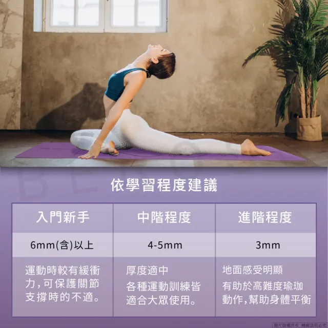 【Beroso 倍麗森】TPE加厚6mm防滑瑜珈墊運動墊C00018(瑜珈墊/防滑墊/止滑墊/超慢跑墊/)