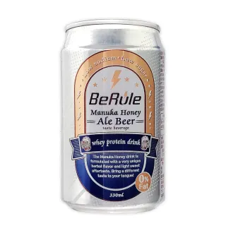 【BeRule】非酒精麥盧卡蜂蜜愛爾啤酒口味乳清飲24瓶組(330ml/瓶;24瓶/箱)